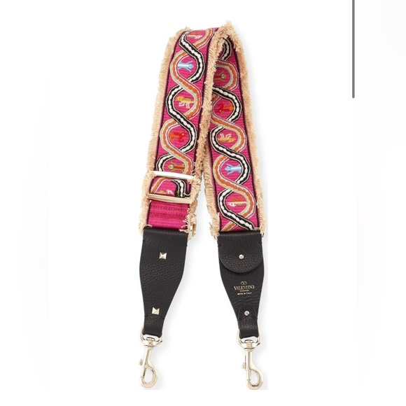 Valentino Garavani Guitar Bag Strap in Leather & Canvas - Picture 14 of 16